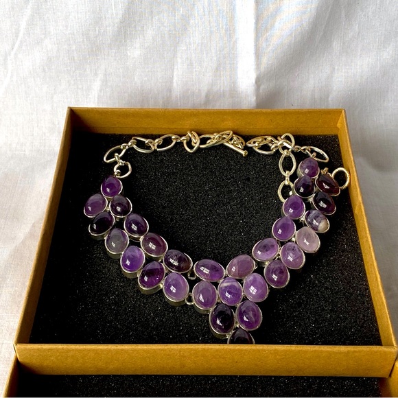 Vintage Chunky Bib Necklace Costume Jewelry - Picture 1 of 3